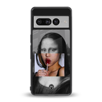 la mona lisa back phone cover | glass case for google pixel 7 pro