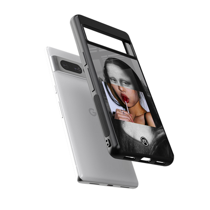 la mona lisa back phone cover | glass case for google pixel 7 pro
