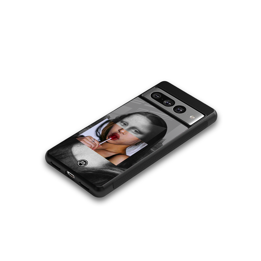 la mona lisa back phone cover | glass case for google pixel 7 pro