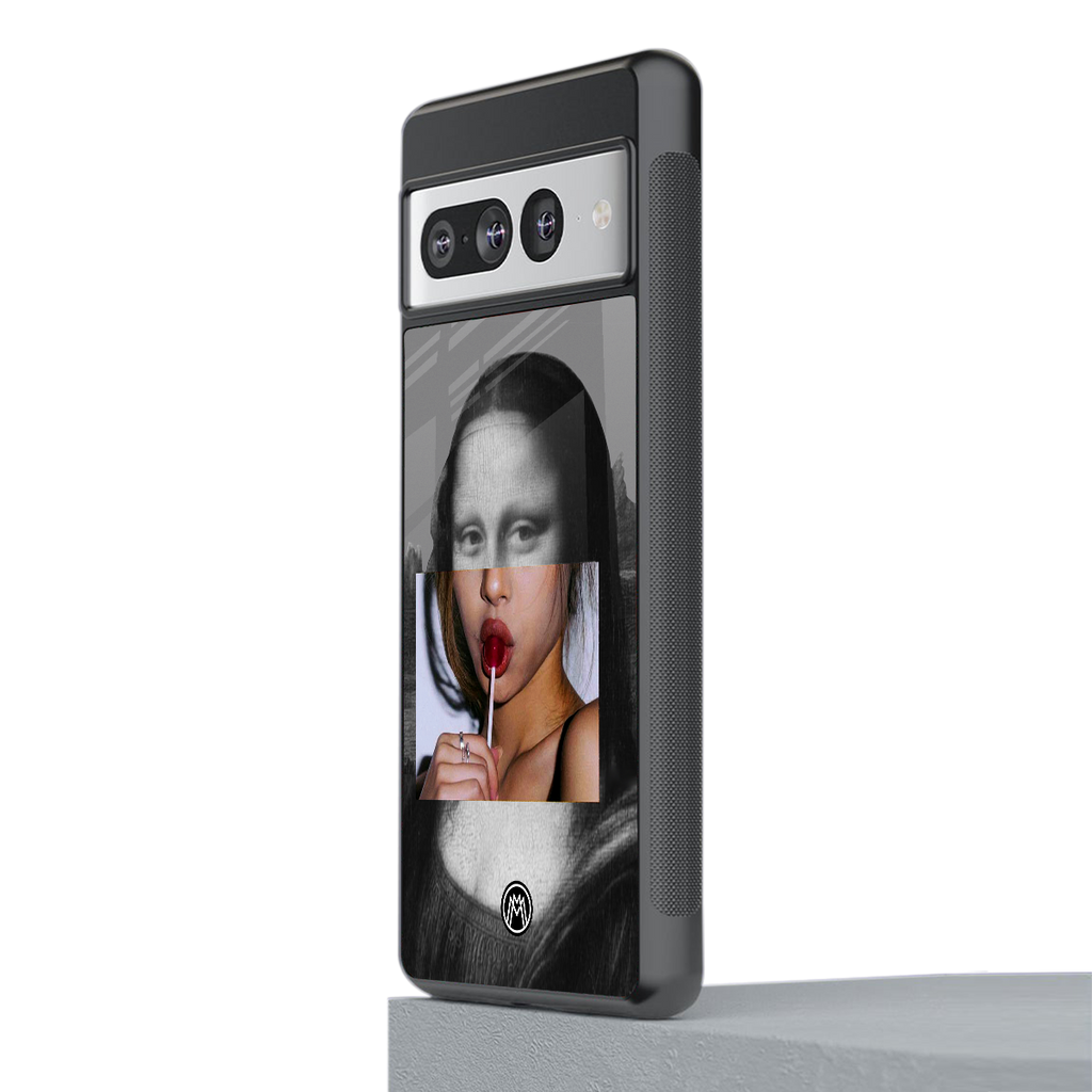 la mona lisa back phone cover | glass case for google pixel 7 pro