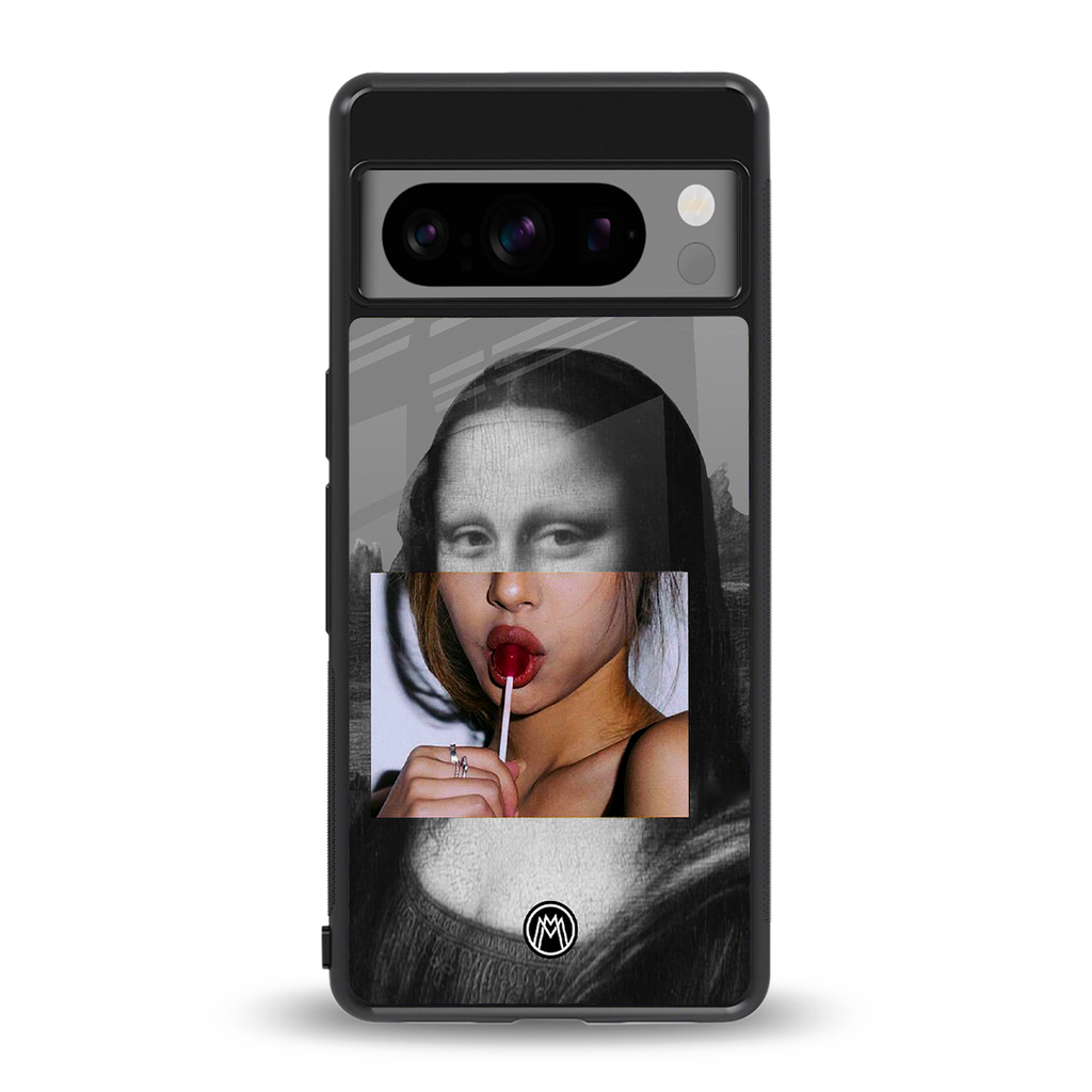 la mona lisa back phone cover | glass case for google pixel 8 pro