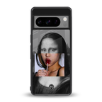 la mona lisa back phone cover | glass case for google pixel 8 pro
