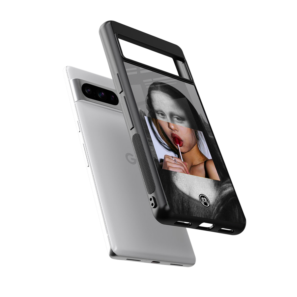 la mona lisa back phone cover | glass case for google pixel 8 pro