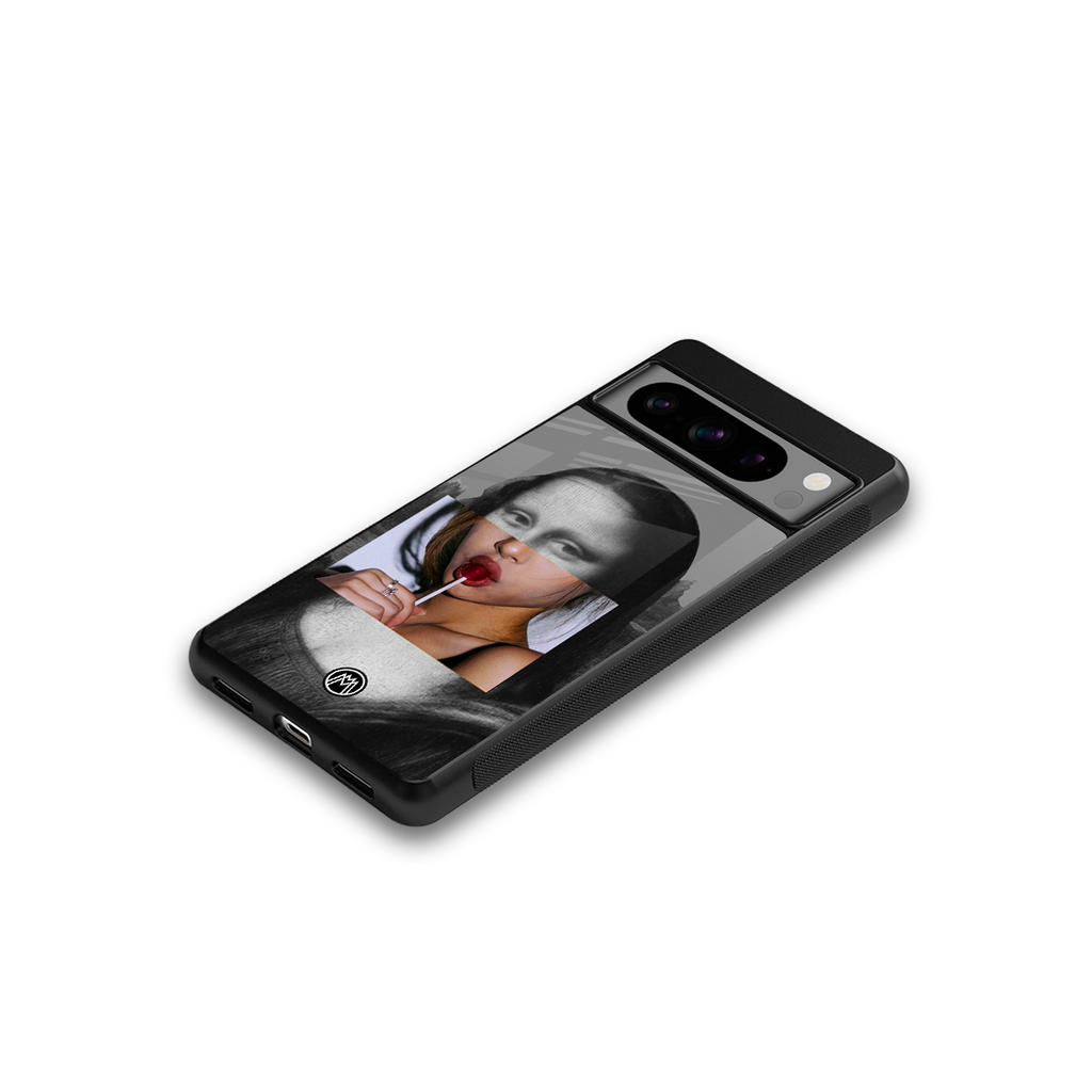 la mona lisa back phone cover | glass case for google pixel 8 pro