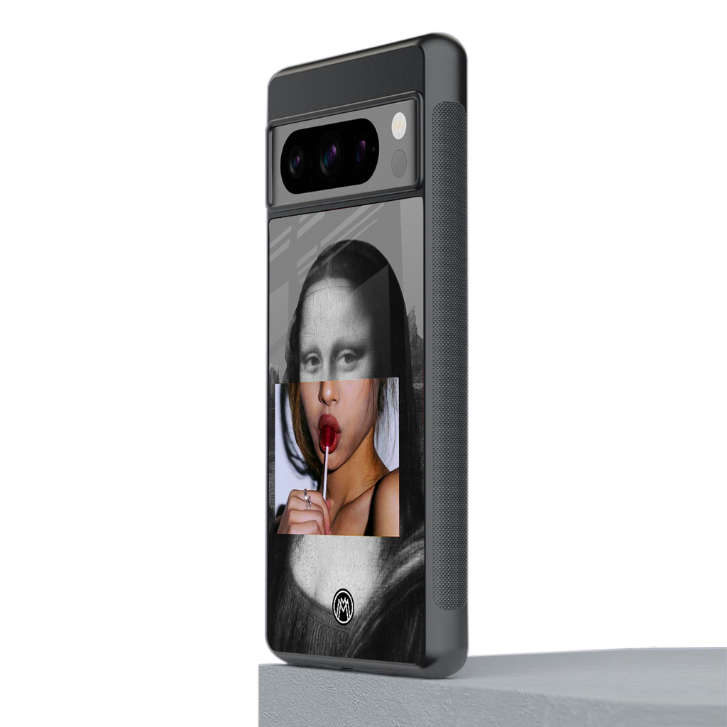 la mona lisa back phone cover | glass case for google pixel 8 pro