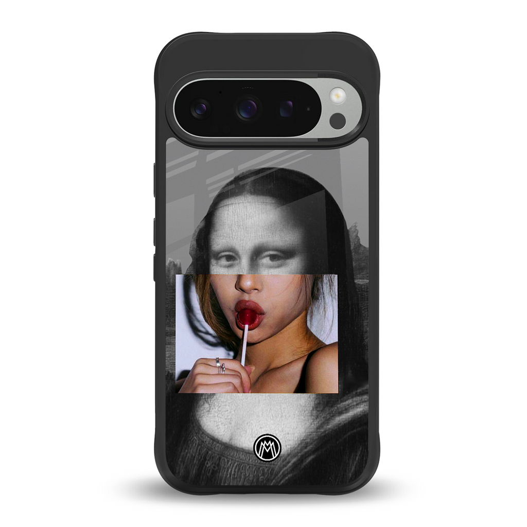 la mona lisa back phone cover | glass case for google pixel 9 pro xl