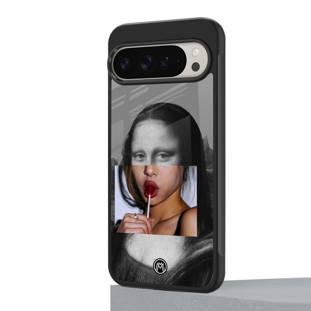 la mona lisa back phone cover | glass case for google pixel 9 pro xl