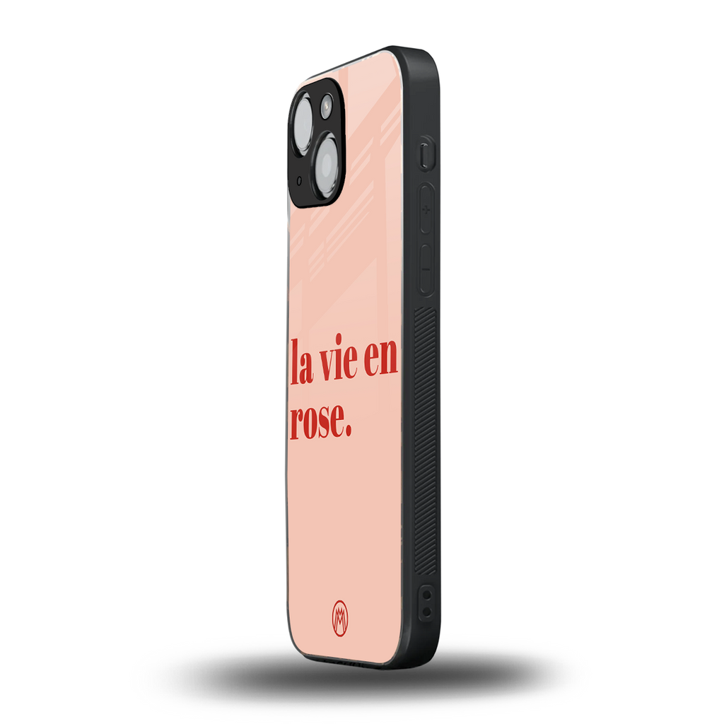 la vie en rose quote back phone cover | glass case for iphone 13 mini