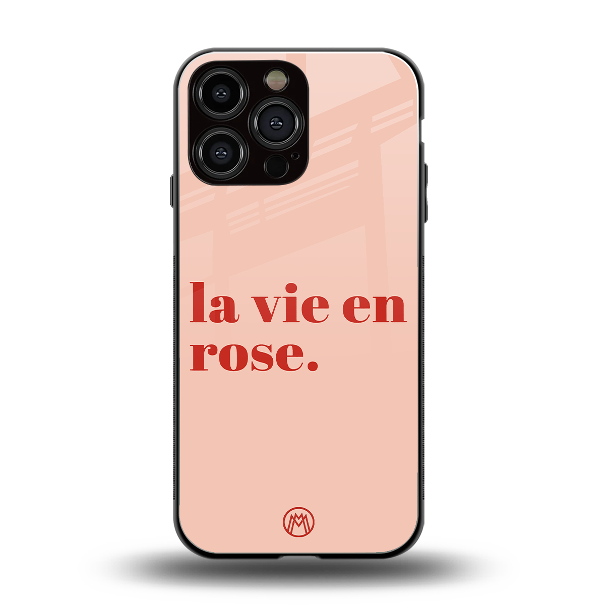 la vie en rose quote back phone cover | glass case for iphone 14 pro max