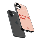 la vie en rose quote back phone cover | glass case for iphone 16 plus