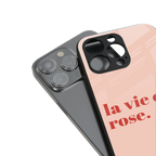 la vie en rose quote back phone cover | glass case for iphone 16 pro max