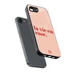 la vie en rose quote back phone cover | glass case for iphone 16e