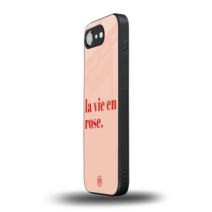 la vie en rose quote back phone cover | glass case for iphone 16e