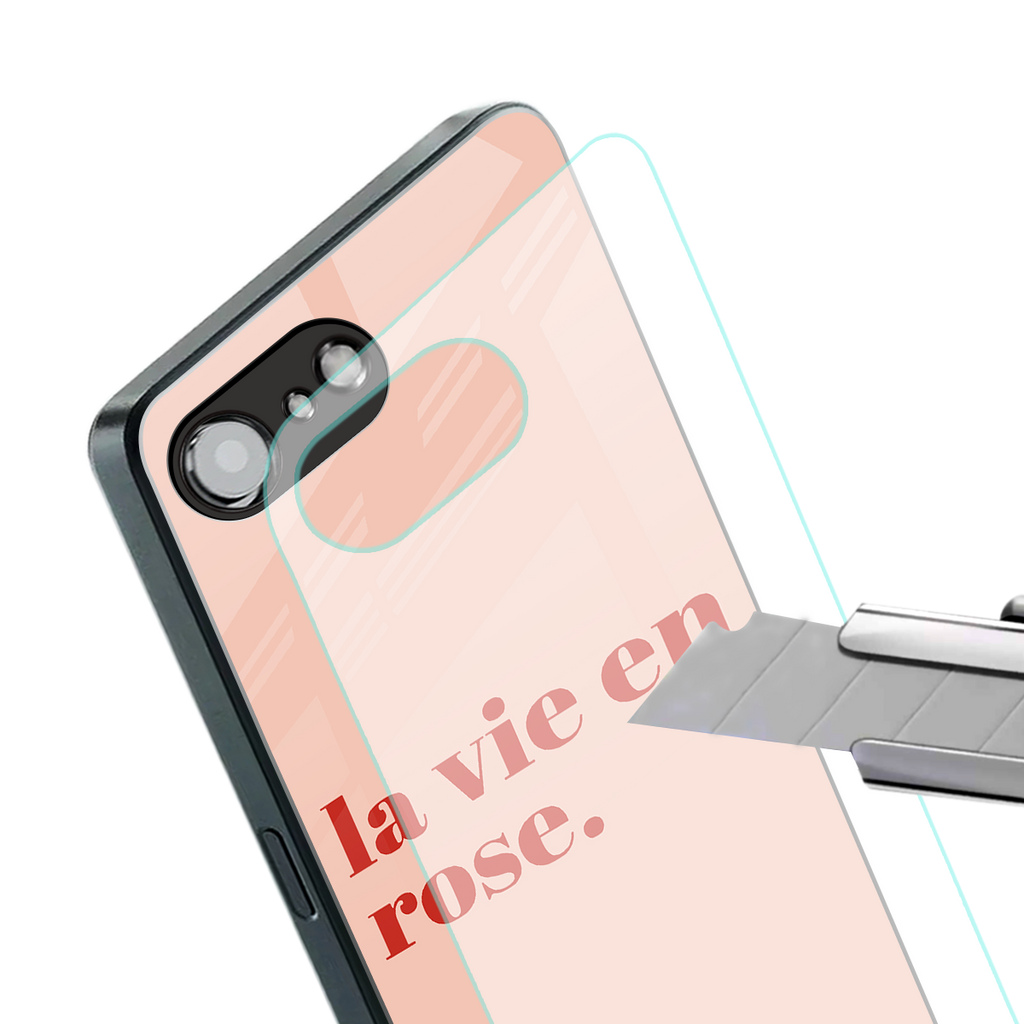la vie en rose quote back phone cover | glass case for iphone 16e