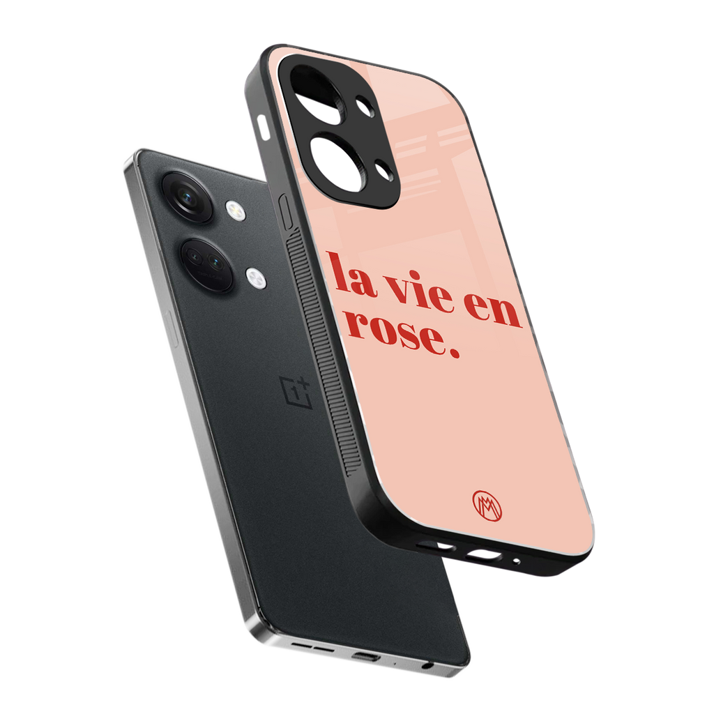 la vie en rose quote back phone cover | glass case for oneplus nord 3