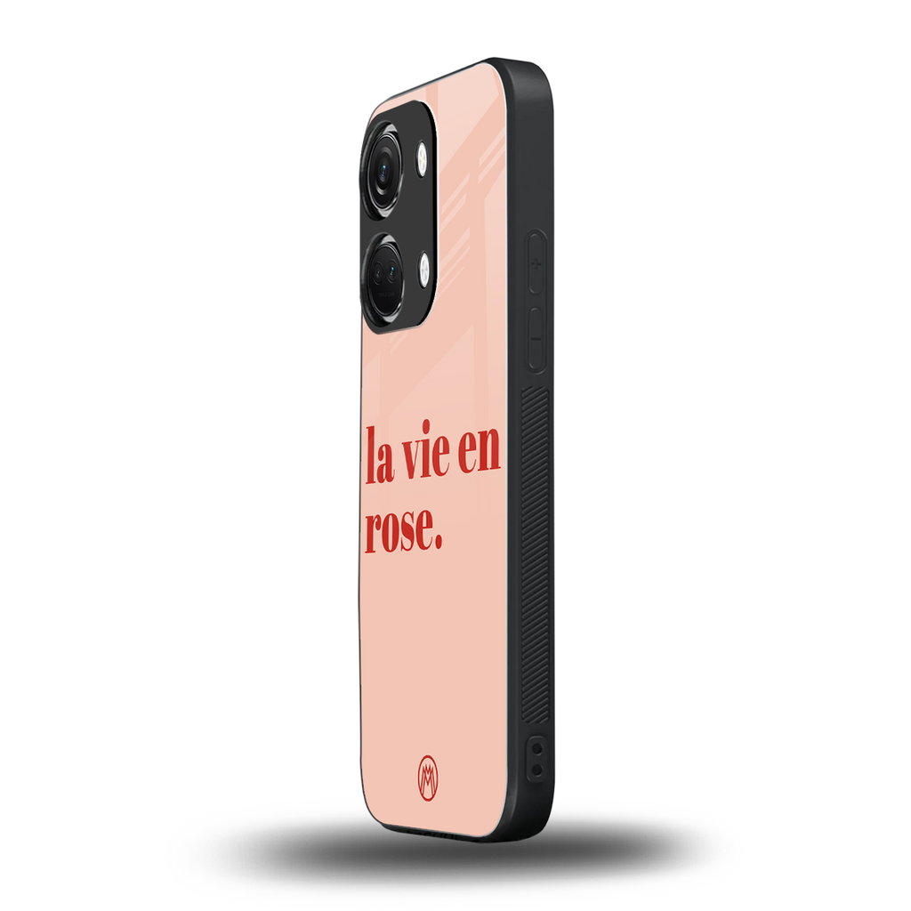 la vie en rose quote back phone cover | glass case for oneplus nord 3