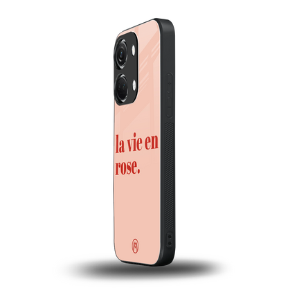 la vie en rose quote back phone cover | glass case for oneplus nord 3