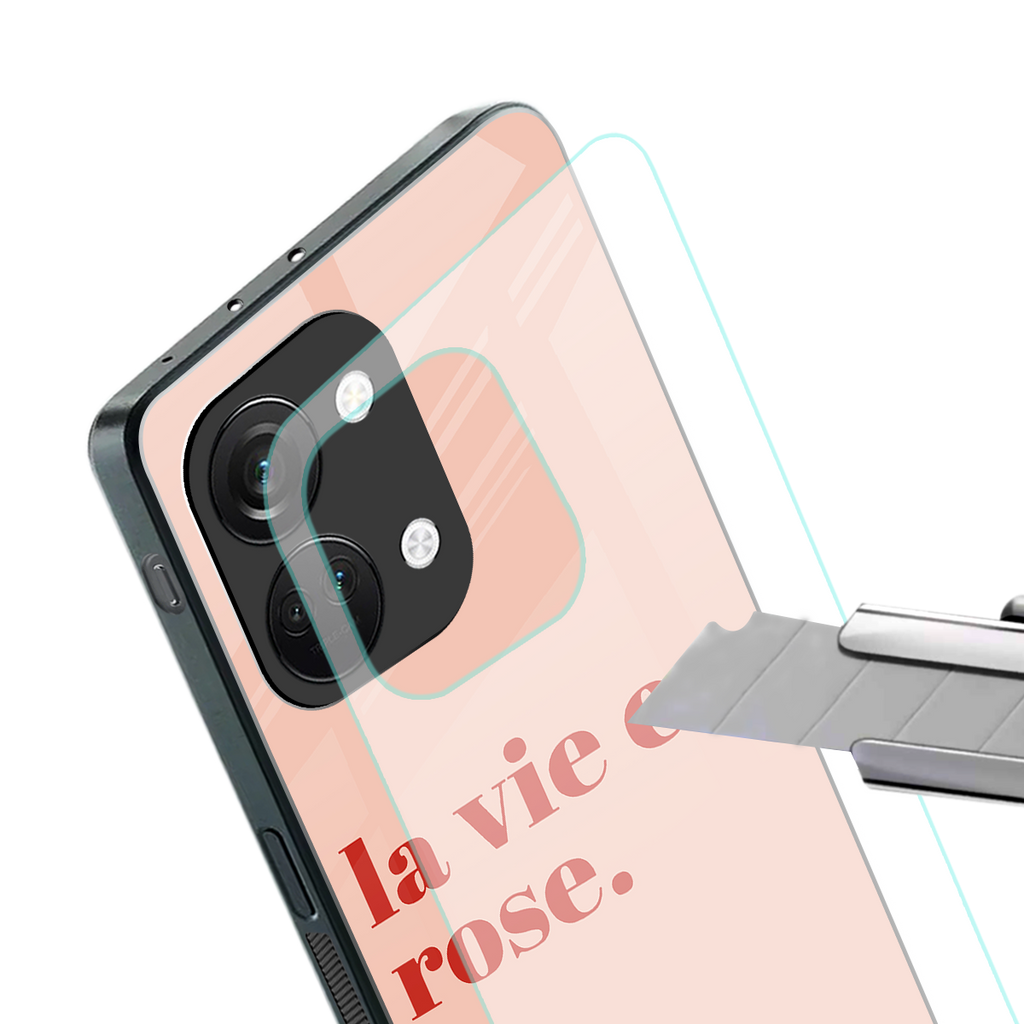 la vie en rose quote back phone cover | glass case for oneplus nord 3