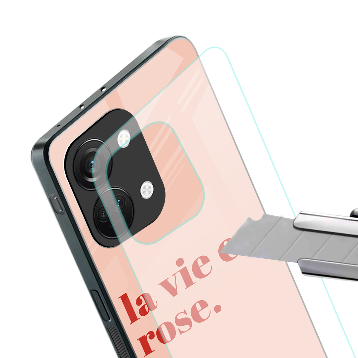 la vie en rose quote back phone cover | glass case for oneplus nord 3