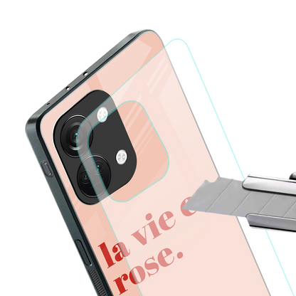 la vie en rose quote back phone cover | glass case for oneplus nord 3