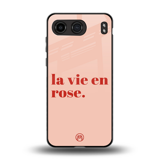 la vie en rose quote back phone cover | glass case for oneplus nord 4