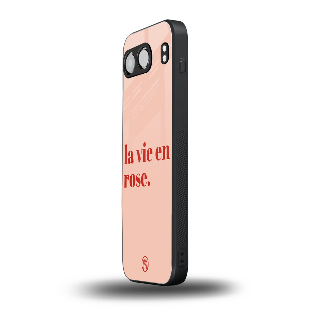 la vie en rose quote back phone cover | glass case for oneplus nord 4