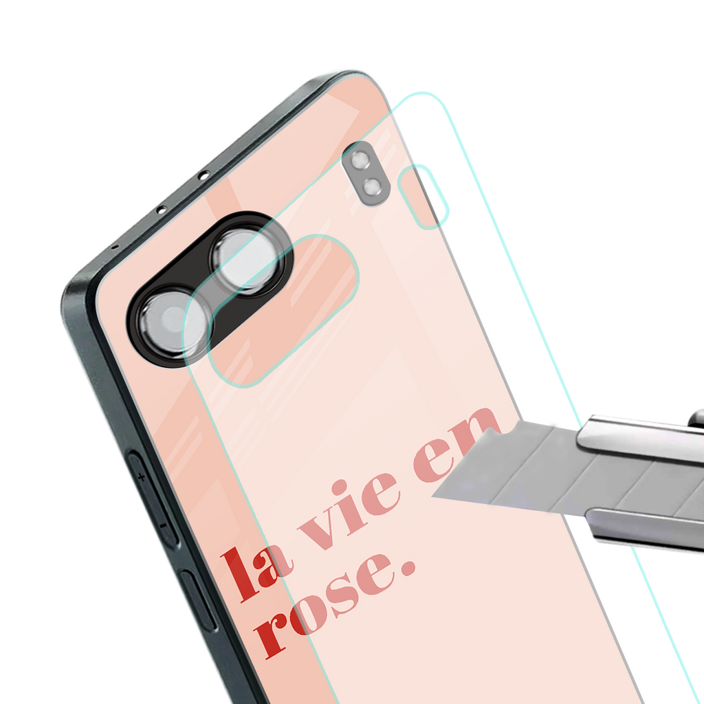 la vie en rose quote back phone cover | glass case for oneplus nord 4