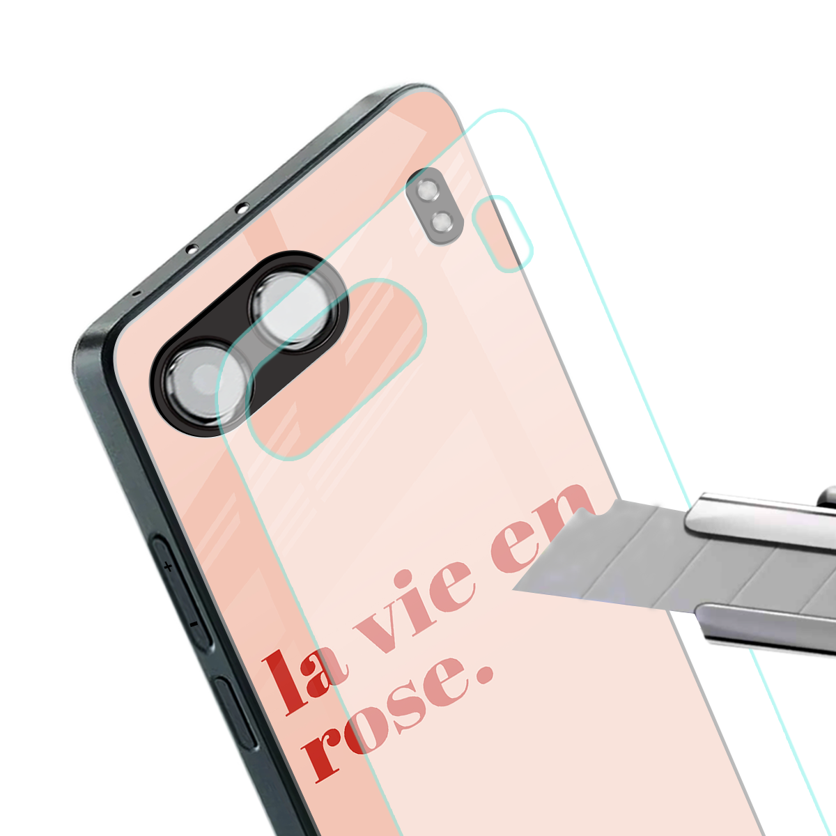 la vie en rose quote back phone cover | glass case for oneplus nord 4