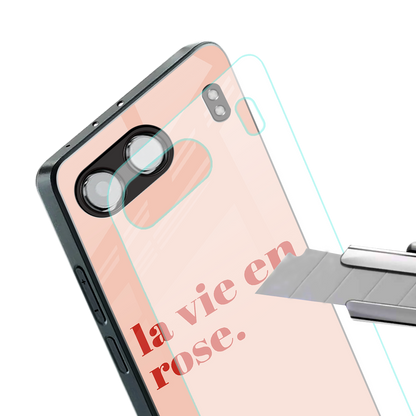 la vie en rose quote back phone cover | glass case for oneplus nord 4