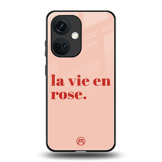la vie en rose quote back phone cover | glass case for oneplus nord ce 3