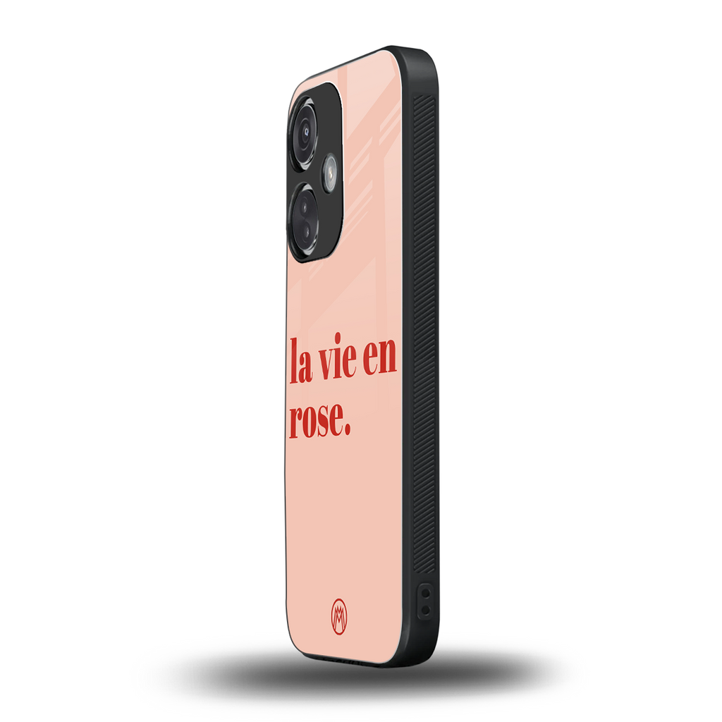 la vie en rose quote back phone cover | glass case for oneplus nord ce 3