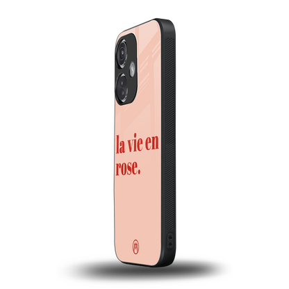 la vie en rose quote back phone cover | glass case for oneplus nord ce 3