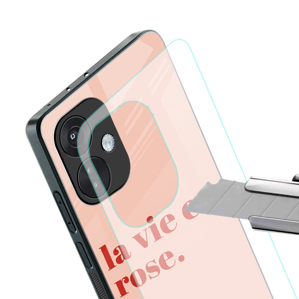 la vie en rose quote back phone cover | glass case for oneplus nord ce 3