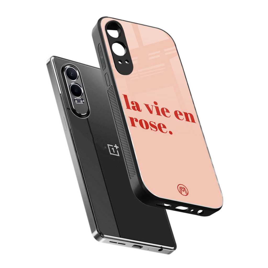 la vie en rose quote back phone cover | glass case for oneplus nord ce 4 lite