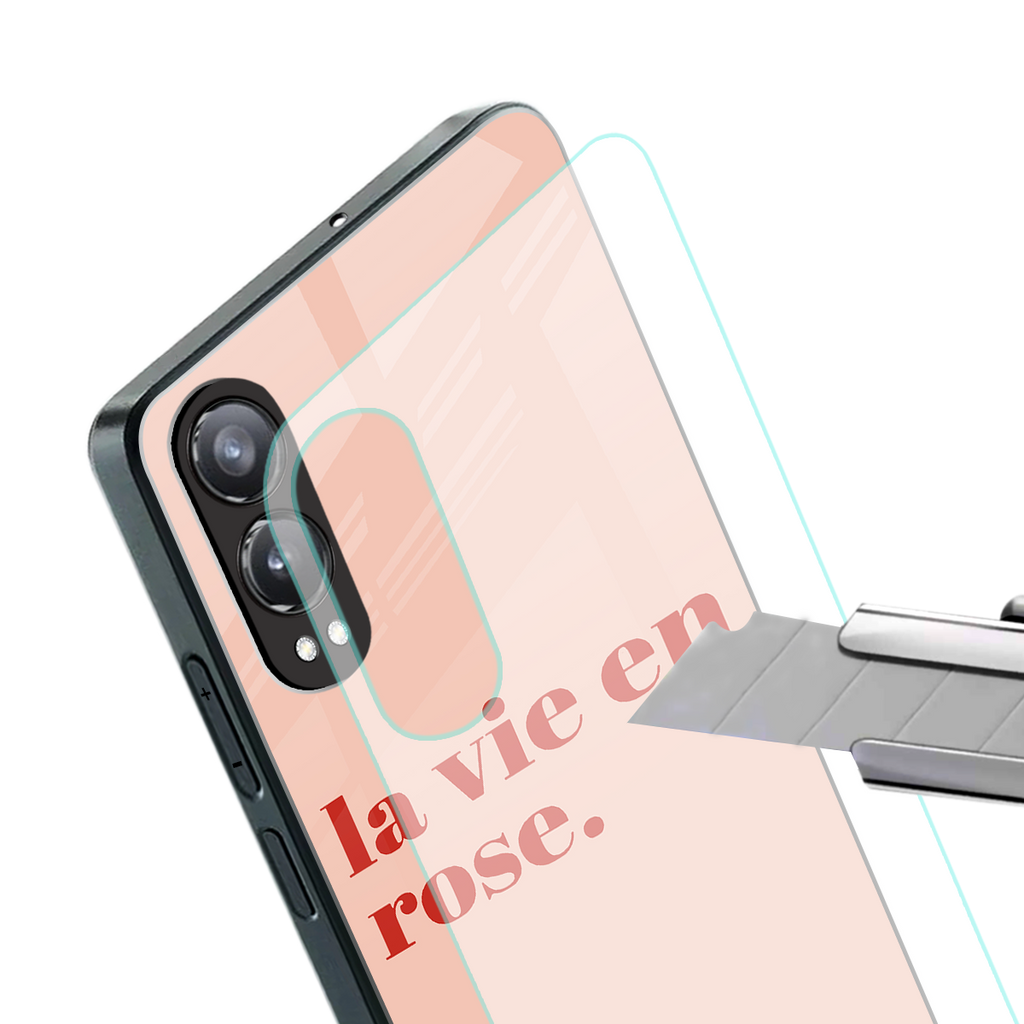 la vie en rose quote back phone cover | glass case for oneplus nord ce 4 lite