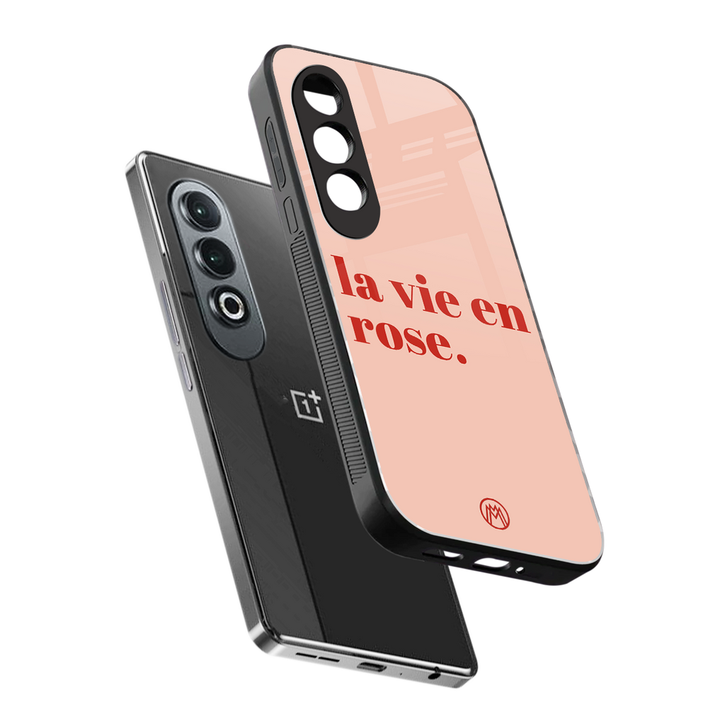 la vie en rose quote back phone cover | glass case for oneplus nord ce 4
