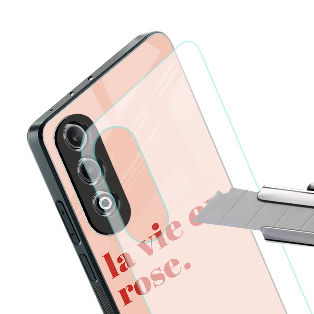 la vie en rose quote back phone cover | glass case for oneplus nord ce 4