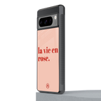 la vie en rose quote back phone cover | glass case for google pixel 8 pro