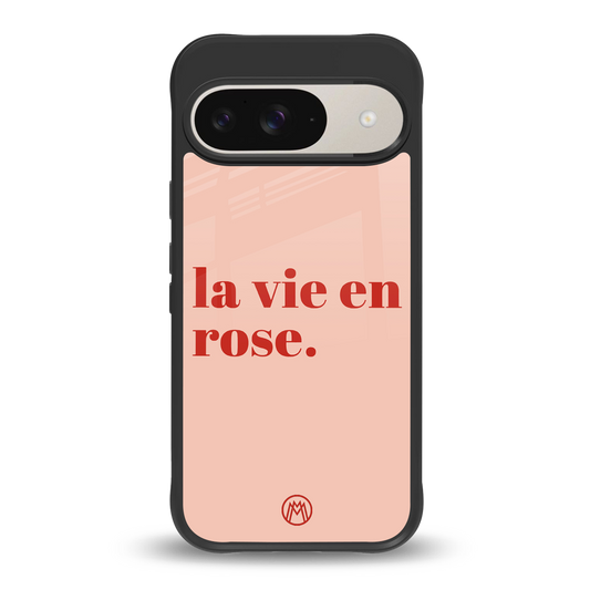 la vie en rose quote back phone cover | glass case for google pixel 9