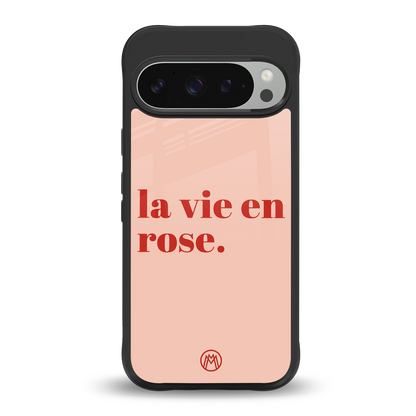 la vie en rose quote back phone cover | glass case for google pixel 9 pro xl