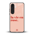 la vie en rose quote back phone cover | glass case for samsung galaxy s23 plus