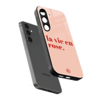 la vie en rose quote back phone cover | glass case for samsung galaxy s23 plus