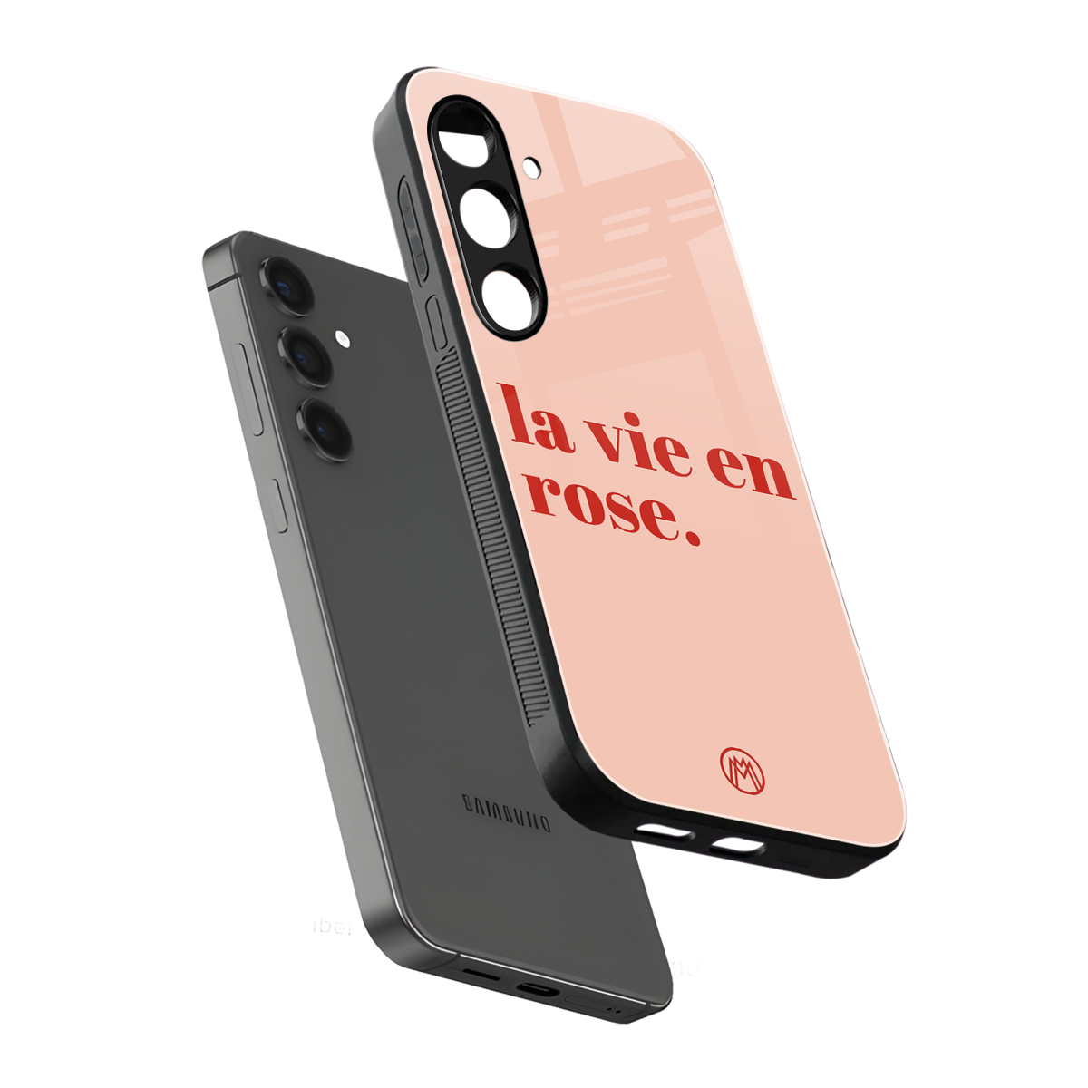 la vie en rose quote back phone cover | glass case for samsung galaxy s23 plus