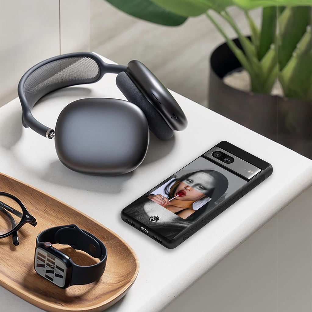 la mona lisa back phone cover | glass case for google pixel 8 pro