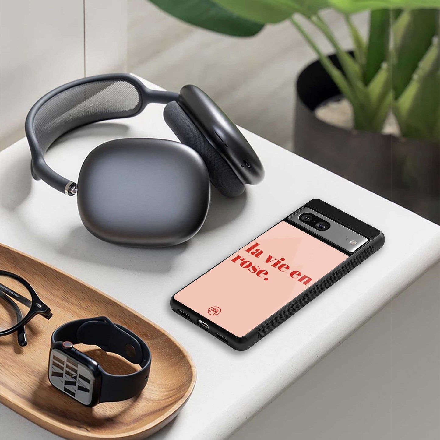 la vie en rose quote back phone cover | glass case for iphone 13 mini