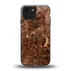 lavish brown marble back phone cover | glass case for iphone 13 mini
