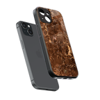 lavish brown marble back phone cover | glass case for iphone 13 mini