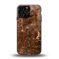 lavish brown marble back phone cover | glass case for iphone 13 pro max