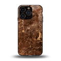 lavish brown marble back phone cover | glass case for iphone 13 pro
