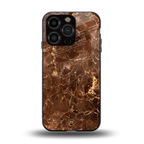 lavish brown marble back phone cover | glass case for iphone 13 pro